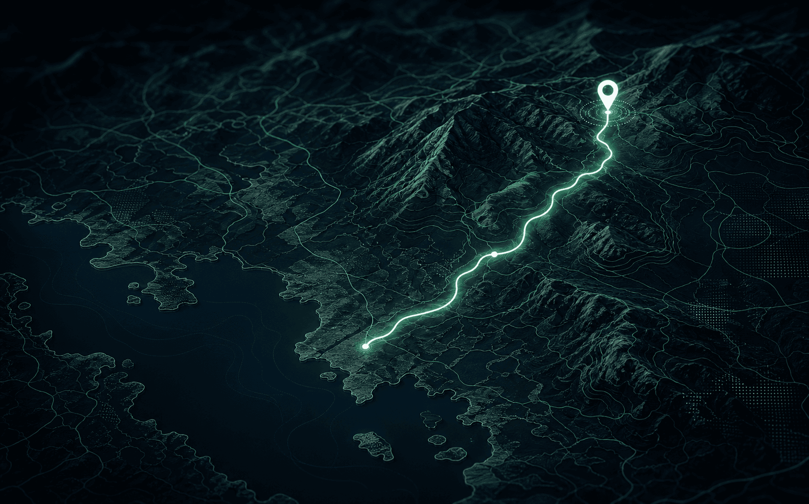 Dark map route HTML artifact preview